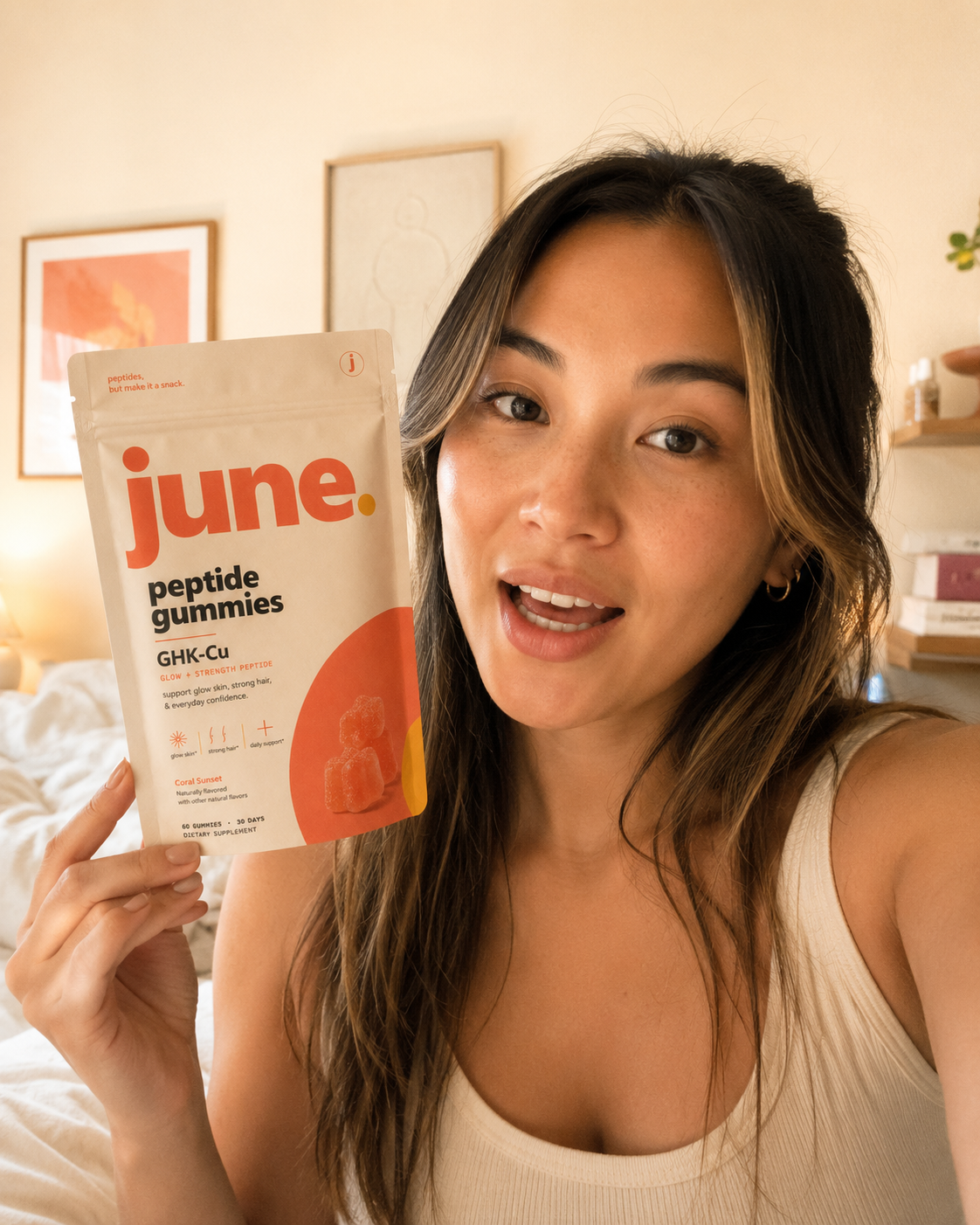 Creator with her morning June gummies